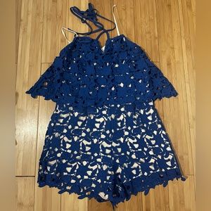 J.O.A play suit lace all over sz S